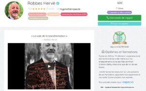 Hervé Robbes Hypnothérapeute Hypnotiseur Hypnopraticien